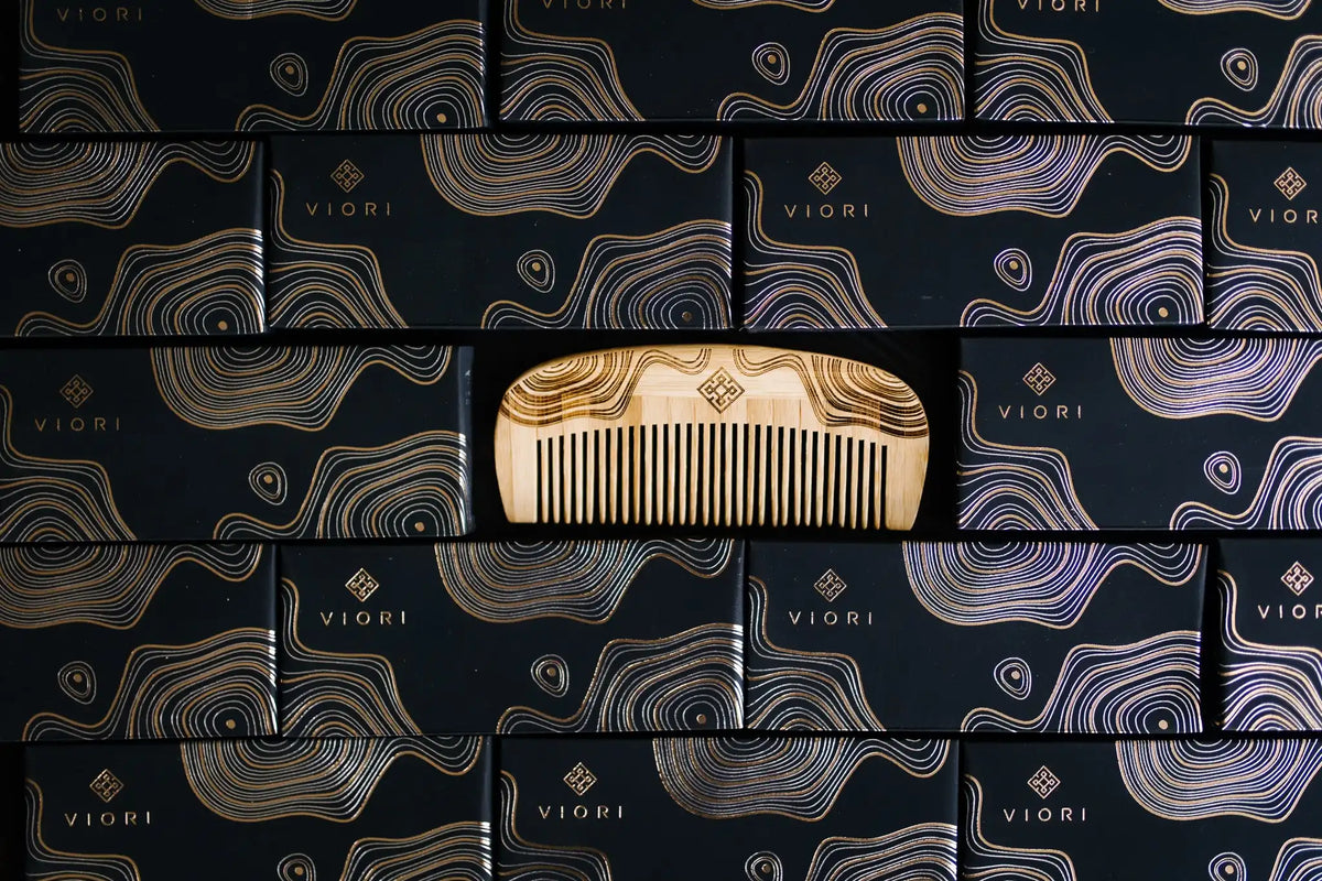 Bamboo Narrow-Tooth Comb – Eco-Friendly | VIORI