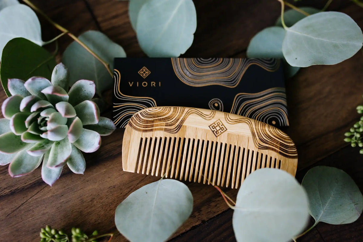 Bamboo Narrow-Tooth Comb – Eco-Friendly | VIORI