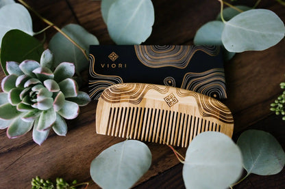 Bamboo Narrow-Tooth Comb – Eco-Friendly | VIORI