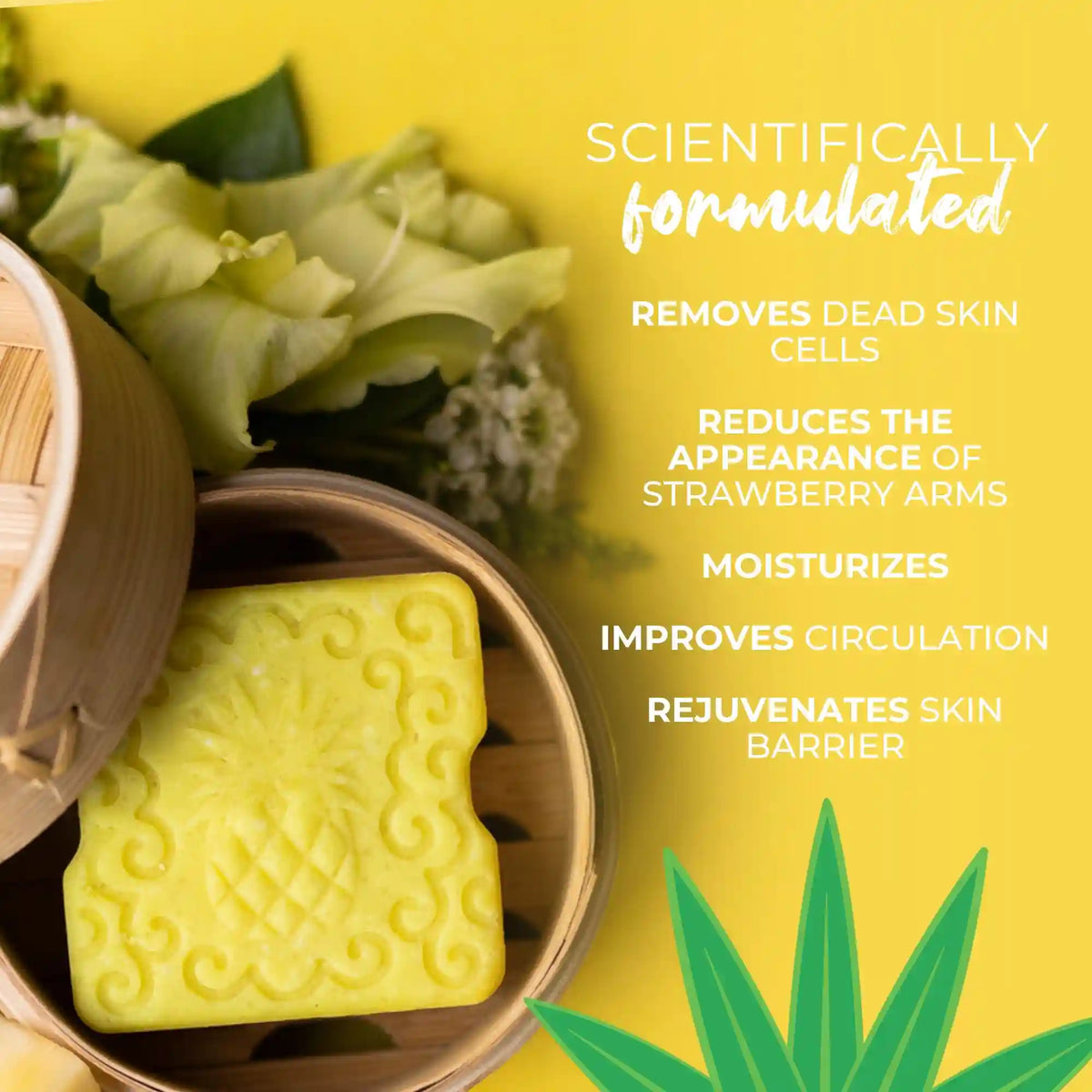 Pineapple Sugar Scrub Bar – Brightening | VIORI