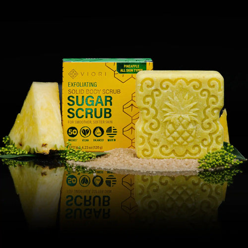 Pineapple Sugar Scrub Bar – Brightening | VIORI