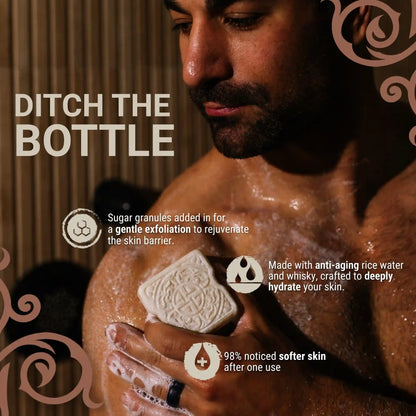 Men's Sandalwood Sugar Scrub Bar | VIORI