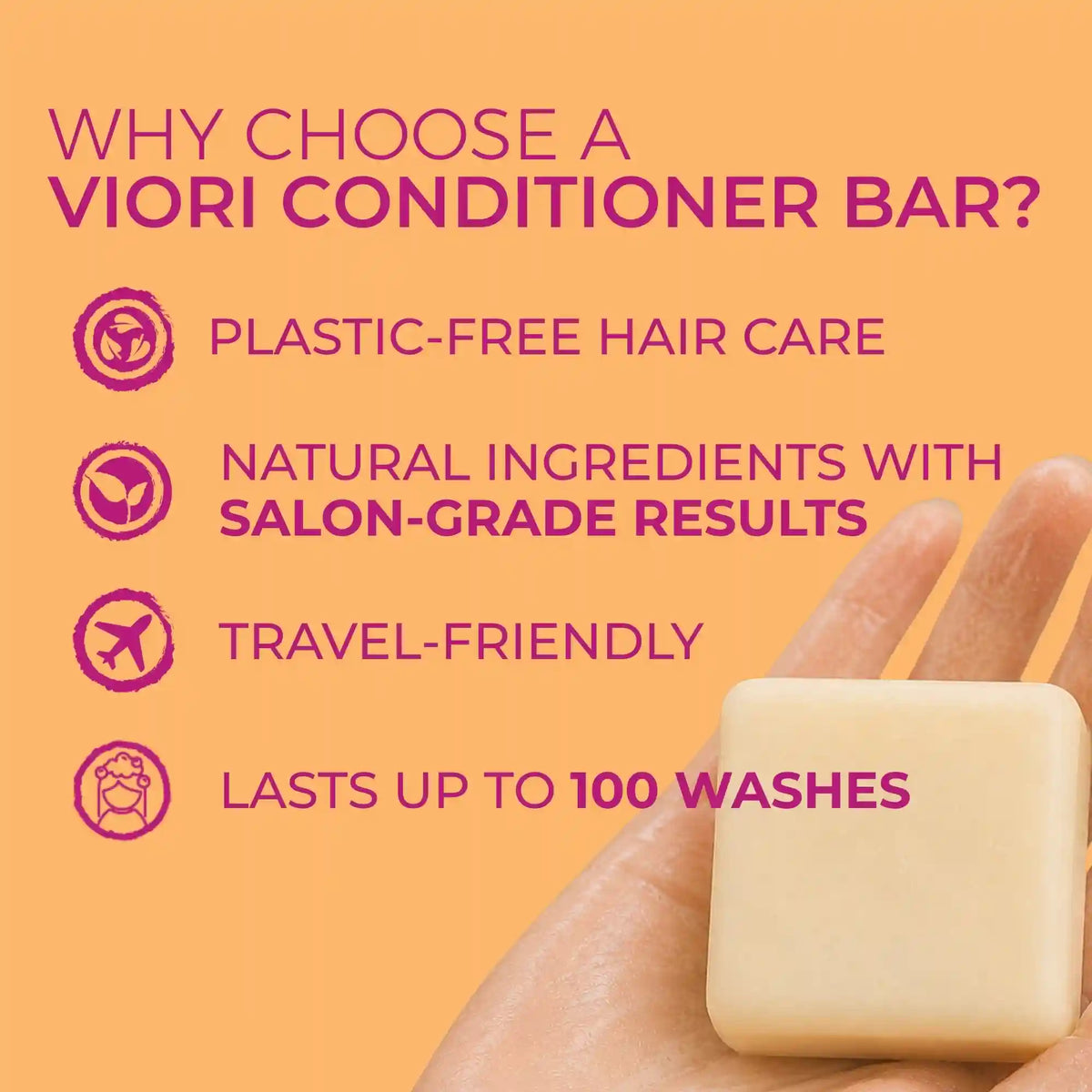 Castor Oil Conditioner Bar – Brittle & Dry Ends | VIORI
