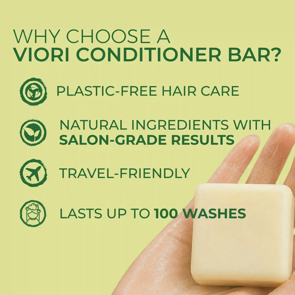 Tea Tree Conditioner Bar – Oily & Itchy Hair | VIORI