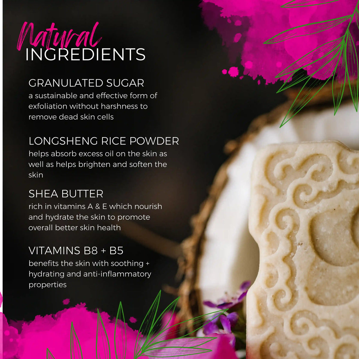 Coconut Sugar Scrub Bar – Moisturizing Exfoliant | VIORI