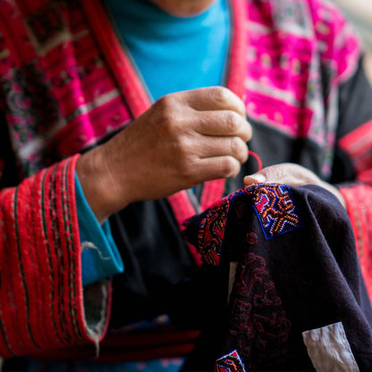 Red Yao Embroidered Ring – Handmade | VIORI
