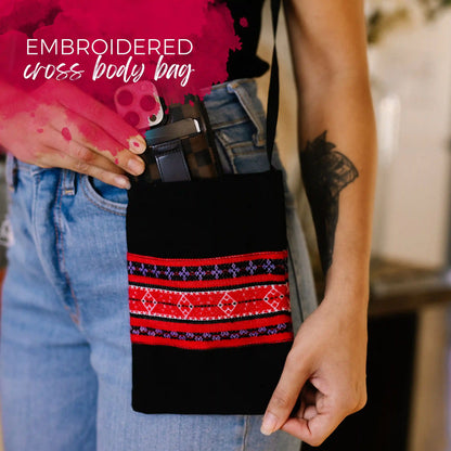 Red Yao Embroidered Bag – Handmade | VIORI