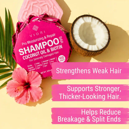 Coconut Oil Repair Shampoo Bar – Damaged Hair | VIORI
