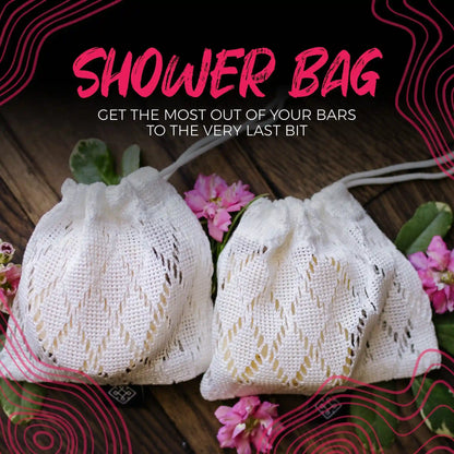 Black Shower Soap Bags