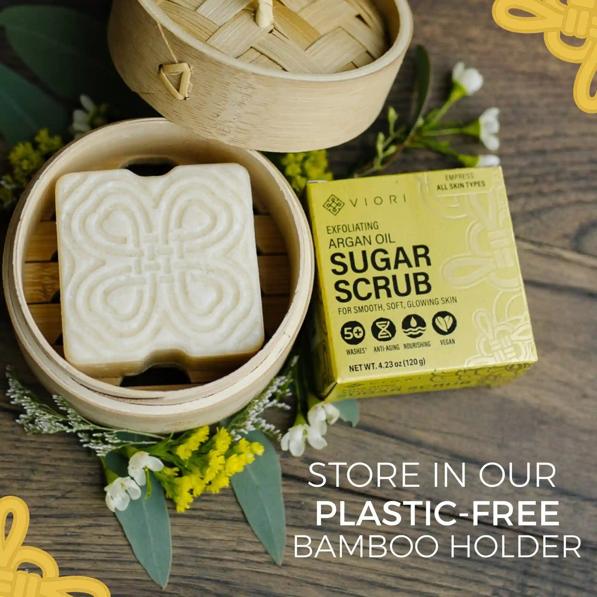 Argan Oil Sugar Scrub Bar – Empress | VIORI