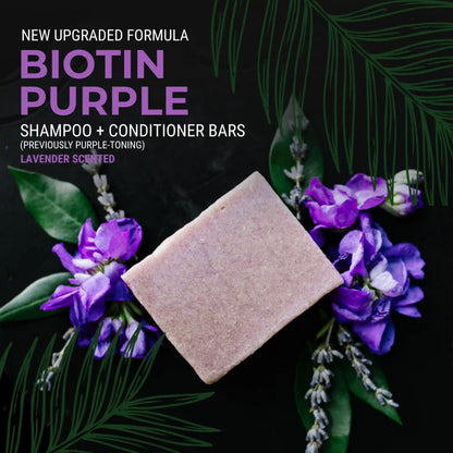 Purple Conditioner Bar with Biotin – Blonde & Gray | VIORI