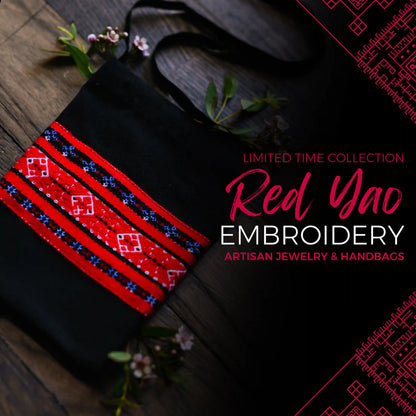 Red Yao Embroidered Bag – Handmade | VIORI