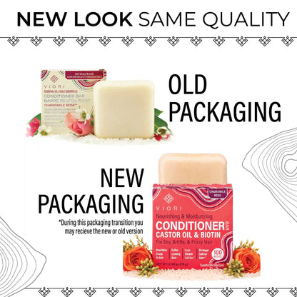 Castor Oil Conditioner Bar – Brittle & Dry Ends | VIORI