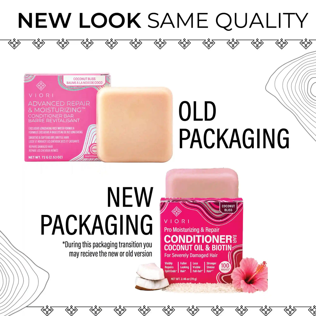 Coconut Oil Repair Conditioner Bar – Damaged Hair | VIORI